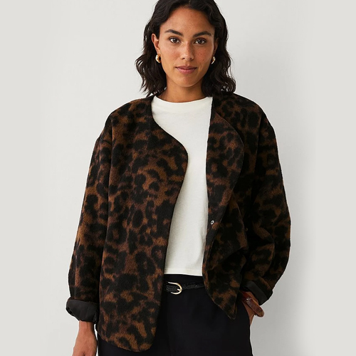 Leopardmönstrad jacka